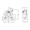 Ami Bearings SINGLE ROW BALL BEARING, 2'' WIDE ACCU-LOC TAPPED BASE PILLOW BLOCK UETB210-32 - alternate 2